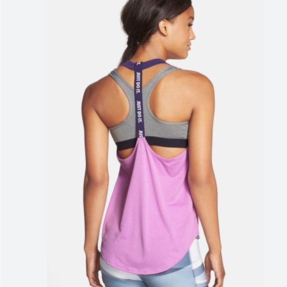 Nike Women’s Purple Elastika Dri-Fit T-Strap Purple Tank Top